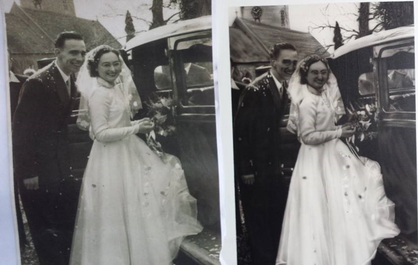 Airbrushed Painting of a Wedding Tribute